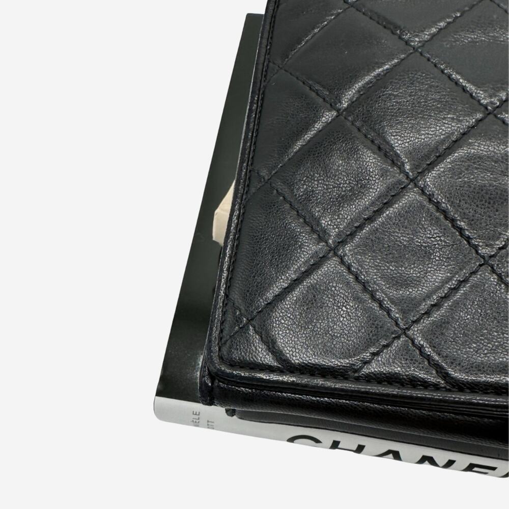 Chanel Black Lambskin Full Flap Shoulder Bag - Picture 11 of 16